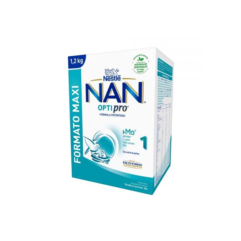 Nestle NAN Optipro 1, fórmula para bebé (2 latas de 1.2 k