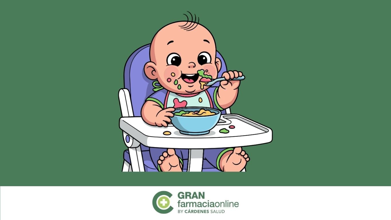 bebe comiendo